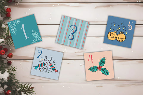 Christmas Advent Calendar | JPG Cute Xmas Cards Sublimation AnnaViolet_store 