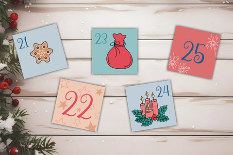 Christmas Advent Calendar | JPG Cute Xmas Cards Sublimation AnnaViolet_store 