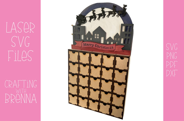 Christmas Advent Calendar Laser SVG File SVG Crafting With Brenna 