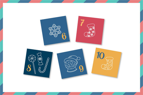 Christmas Advent Calendar Printable Xmas Cards | Cute December 25 Countdown Calendar for Kids | Digital Download PDF, JPG and vector EPS Sublimation AnnaViolet_store 