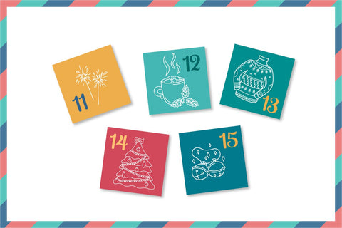 Christmas Advent Calendar Printable Xmas Cards | Cute December 25 Countdown Calendar for Kids | Digital Download PDF, JPG and vector EPS Sublimation AnnaViolet_store 