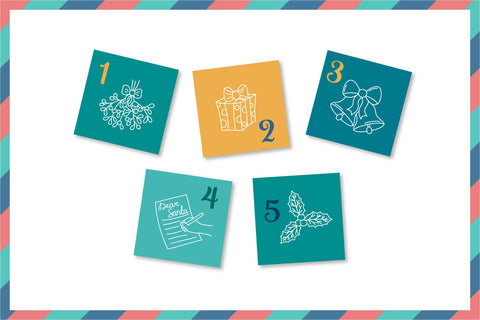 Christmas Advent Calendar Printable Xmas Cards | Cute December 25 Countdown Calendar for Kids | Digital Download PDF, JPG and vector EPS Sublimation AnnaViolet_store 