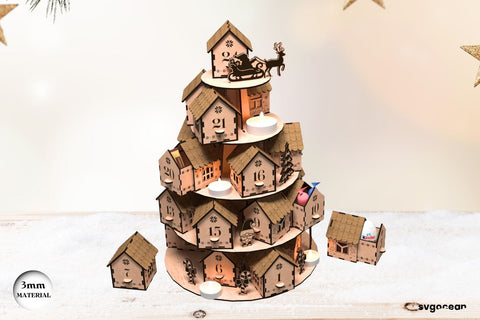 Christmas Advent Calendar Village SVG SVG SvgOcean 