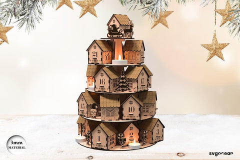 Christmas Advent Calendar Village SVG SVG SvgOcean 