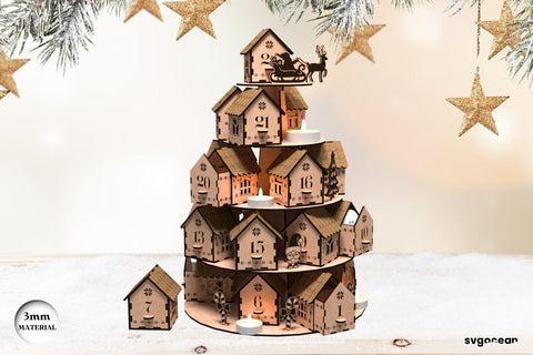 Christmas Advent Calendar Village SVG SVG SvgOcean 