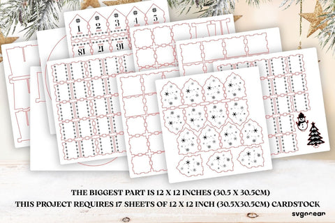 Christmas Advent Calendar Village SVG SVG SvgOcean 