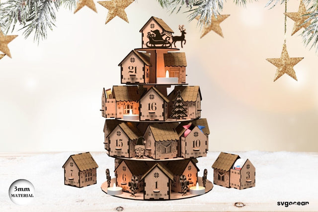 Christmas Advent Calendar Village SVG SVG SvgOcean 