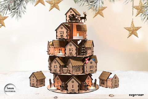 Christmas Advent Calendar Village SVG SVG SvgOcean 
