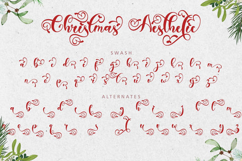 Christmas Aesthetic Font Prasetya Letter 