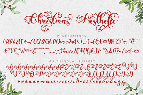Christmas Aesthetic Font Prasetya Letter 