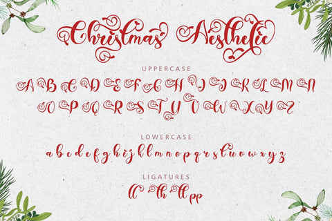 Christmas Aesthetic Font Prasetya Letter 