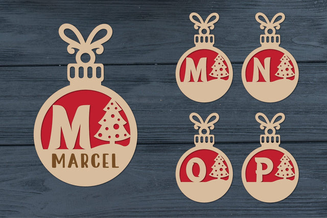 Christmas Alphabet, Christmas Letters, Christmas Monogram, Christmas Balls SVG zafrans studio 