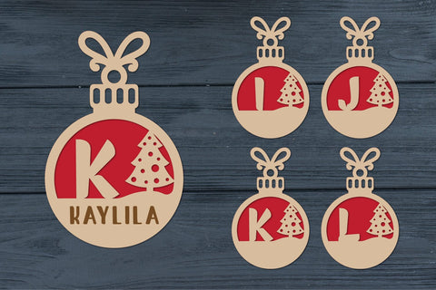 Christmas Alphabet, Christmas Letters, Christmas Monogram, Christmas Balls SVG zafrans studio 