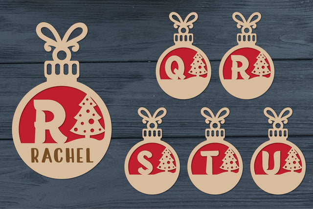 Christmas Alphabet, Christmas Letters, Christmas Monogram, Christmas Balls SVG zafrans studio 