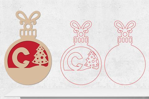 Christmas Alphabet, Christmas Letters, Christmas Monogram, Christmas Balls SVG zafrans studio 