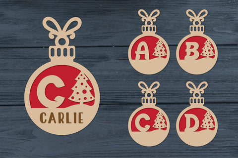 Christmas Alphabet, Christmas Letters, Christmas Monogram, Christmas Balls SVG zafrans studio 