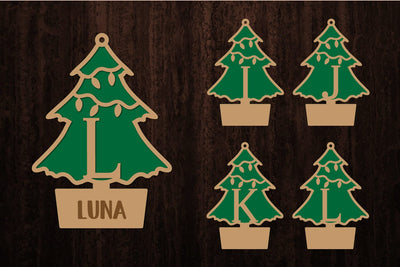 Christmas Alphabet, Christmas Letters, Christmas Monogram, Christmas Tree SVG zafrans studio 