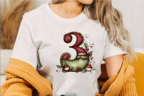 Christmas Alphabet Clipart Bundle. Sublimation SVGArt 