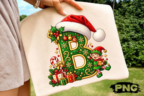 Christmas Alphabet Gold Letters PNG Bundle SVG DesignDestine 