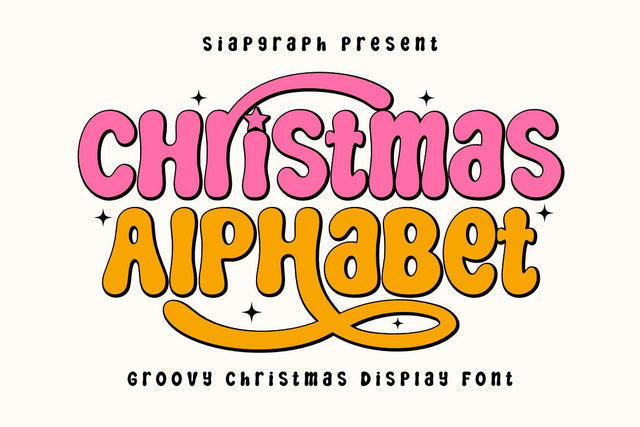 Christmas Alphabet - Groovy Christmas Font Font Masyafi Studio 