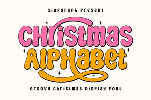 Christmas Alphabet - Groovy Christmas Font Font Masyafi Studio 