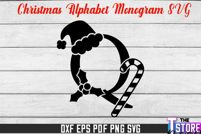 Christmas Alphabet Monogram | Alphabet SVG | Christmas Design | SVG File SVG The T Store Design 