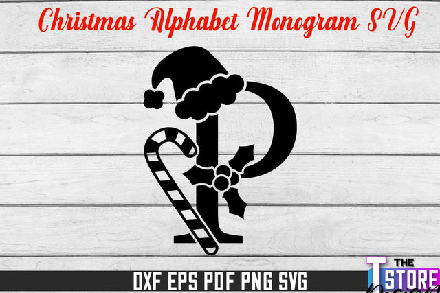 Christmas Alphabet Monogram | Alphabet SVG | Christmas Design | SVG File SVG The T Store Design 