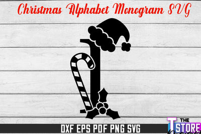 Christmas Alphabet Monogram | Alphabet SVG | Christmas Design | SVG File SVG The T Store Design 