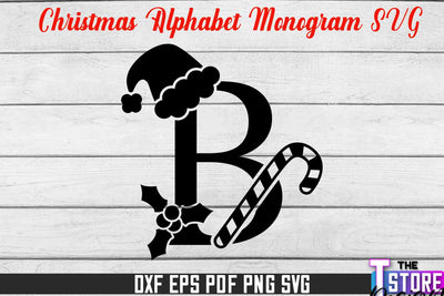 Christmas Alphabet Monogram | Alphabet SVG | Christmas Design | SVG File SVG The T Store Design 