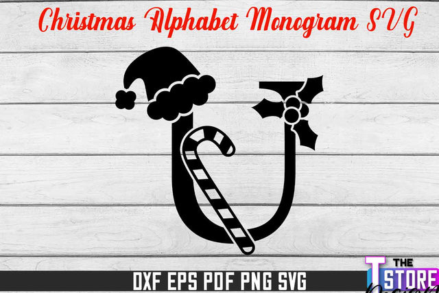 Christmas Alphabet Monogram | Alphabet SVG | Christmas Design | SVG File SVG The T Store Design 
