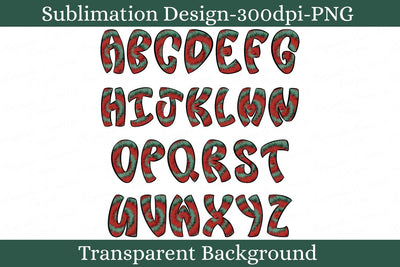 Christmas Alphabet Set, Festive Alpha Set, Red & Green Holiday Tie Dye Letters & Numbers Sublimation Clipart Sublimation Keepsake Treasures Designs LLC. 