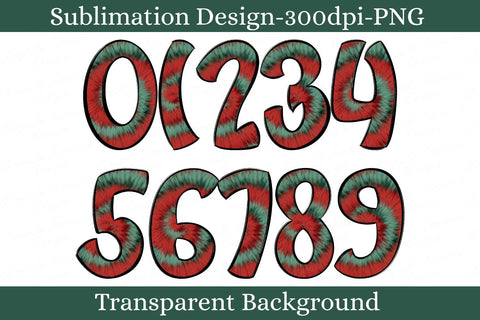 Christmas Alphabet Set, Festive Alpha Set, Red & Green Holiday Tie Dye Letters & Numbers Sublimation Clipart Sublimation Keepsake Treasures Designs LLC. 