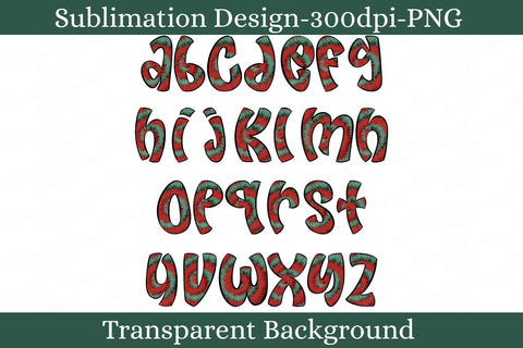 Christmas Alphabet Set, Festive Alpha Set, Red & Green Holiday Tie Dye Letters & Numbers Sublimation Clipart Sublimation Keepsake Treasures Designs LLC. 