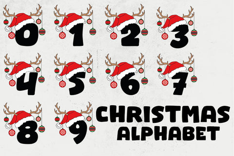 Christmas Alphabet SVG Bundle, Santa Hat Christmas Letters, Christmas Alphabet, Christmas PNG Letters, Santa alphabet, Christmas png SVG DesignDestine 