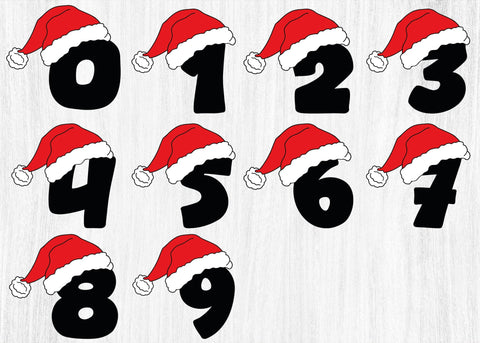Christmas Alphabet SVG, Santa Hat Letters & Numbers, A-Z Letters svg for Cricut, Silhouette SVG DesignDestine 