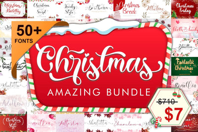 Christmas Amazing Bundle Font Prasetya Letter 