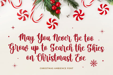 Christmas Ambience Font Mozarella 