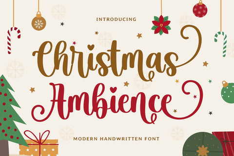 Christmas Ambience Font Mozarella 