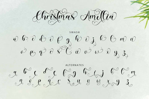 Christmas Amellia Font Prasetya Letter 