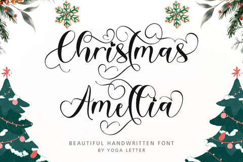 Christmas Amellia Font Prasetya Letter 