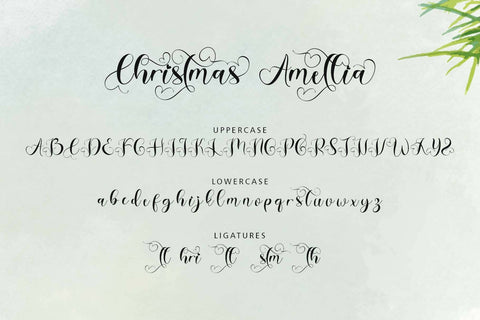 Christmas Amellia Font Prasetya Letter 