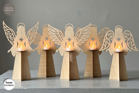 Christmas Angel Candle Stand SVG Bundle SVG SvgOcean 
