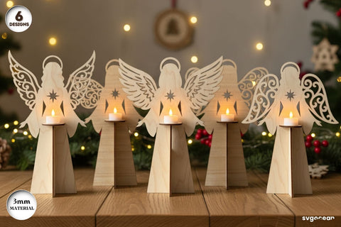 Christmas Angel Candle Stand SVG Bundle SVG SvgOcean 