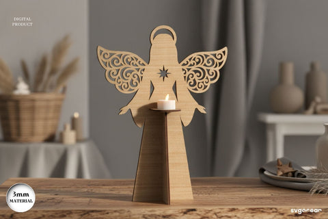 Christmas Angel Candle Stand SVG Bundle SVG SvgOcean 