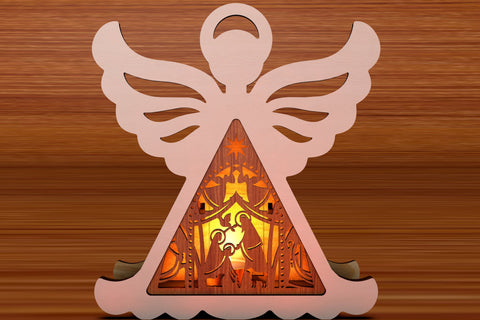Christmas Angel Decorations Set Laser Cut Templates SVG LaserCutano 
