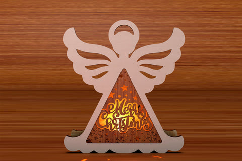 Christmas Angel Decorations Set Laser Cut Templates SVG LaserCutano 