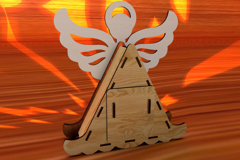 Christmas Angel Decorations Set Laser Cut Templates SVG LaserCutano 