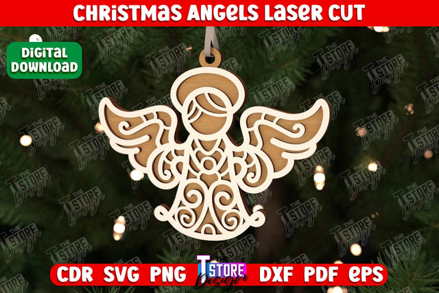 Christmas Angel | Holiday Décor | New Year | Christmas Tree Toy | CNC File SVG The T Store Design 