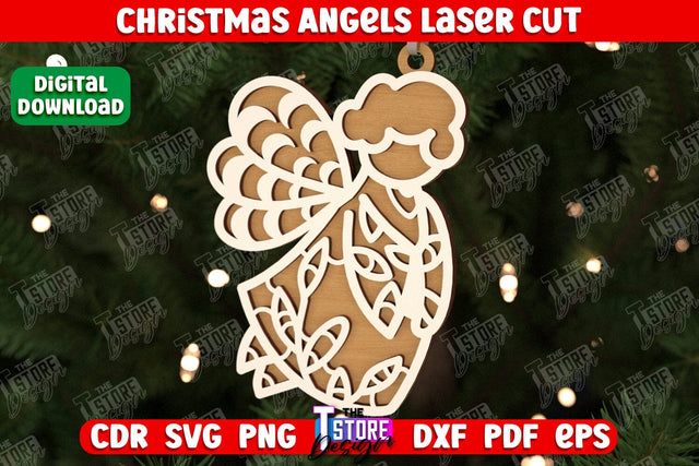 Christmas Angel | Holiday Décor | New Year | Christmas Tree Toy | CNC File SVG The T Store Design 