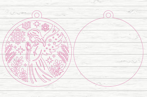 Christmas Angel Ornament Laser Cut SVG nirmal108roy 